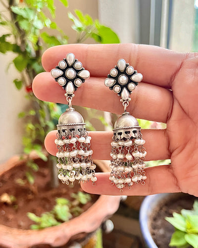 Moti Jhoomar Earrings