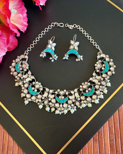 Firoza Necklace with Earrings