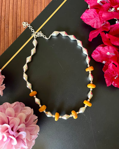 Amber Dholki Necklace