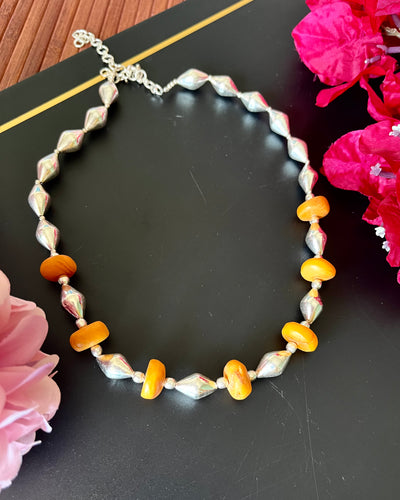 Amber Dholki Necklace